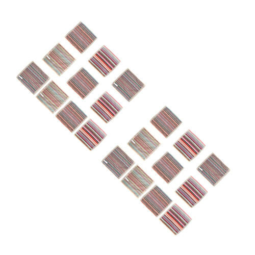 20Pièces Serviettes En Coton Colorées Pour Enfants