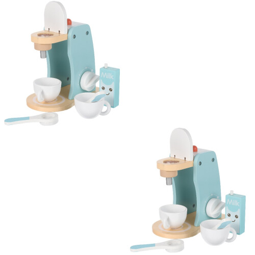 2Ensembles Jouet Machine Café En Bois Durable Pour Jeu D'enfant