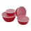 16Pcs Red Plastic Mixing Bowls with Lids Nesting Prep and Storage Set 3