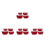 16Pcs Red Plastic Mixing Bowls with Lids Nesting Prep and Storage Set 8