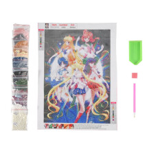 DIY Diamond Painting Kits for Adults, Full Drill Crystal Rhinestone Paintings Kit for Home Decoration Moon