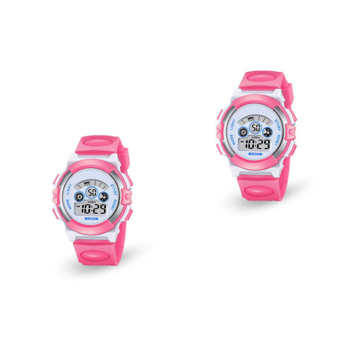 2Pièces Enfants Silicone Étanche Analogique Rose