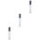 3Pcs Bathroom LED Showerhead Round Bar Hand White 5