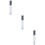 3Pcs Bathroom LED Showerhead Round Bar Hand White 9