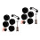 8Pcs Black Plastic Cart Wheels for Shopping Cart Replacement Use 8
