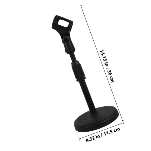 2Pcs Adjustable Desk Microphone Stand with Black Clip for Recording 2