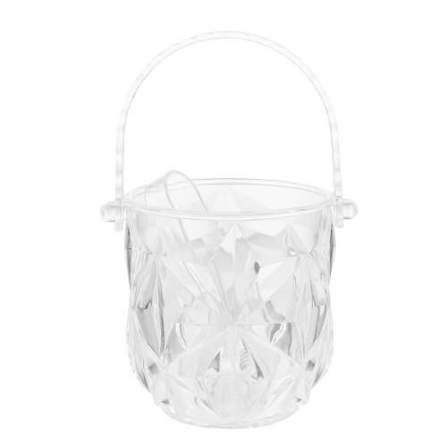 2Sets Transparent Bar Ice Bucket Practical Storage Bucket with Clip 1
