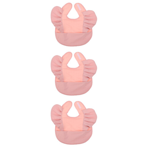 3Pièces Bavoirs Bébé Rose Confortables Avec
