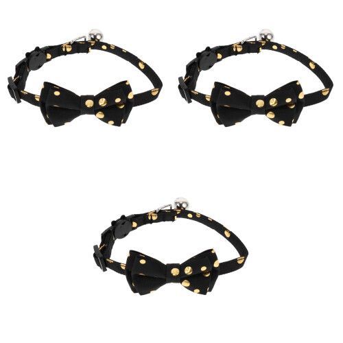 3Pièces Colliers Adorables Pour Chats Avec Nœud Décor
