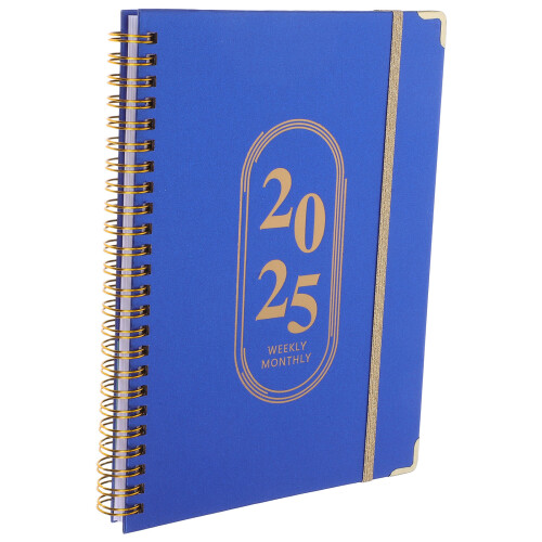 2Pcs Dark Blue Student Spiral Planner Notebook Weekly Monthly Journal 2