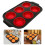 5Pcs Red 6-Cup Muffin Pan Silicone Non-Stick Baking Mold for Kitchen 4