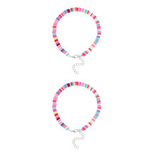 2Pièces Bracelet De Boho En Polymère Coloré Et Étanche