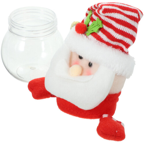 4Pcs Cartoon Pattern Candy Storage Jars Plastic Cloth Assorted Colors 1