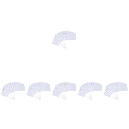 120Pièces Drapeaux Blancs Maniables Pour Courses Célébrations