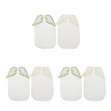 6Pièces Lingettes Absorbantes Pour Bébé Coton Doux Vert Blanc Enfants