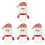 4Pcs Cartoon Pattern Candy Storage Jars Plastic Cloth Assorted Colors 4