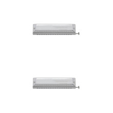 2Pièces Harmonica Chromatique Argent 16 Trous 64 Notes Instrument Pro