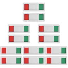 12Pièces Signes Glissières Privacy Conférence Couleurs Vives