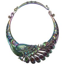 Retro Ethnic Carved green Necklace Indian Maxi Jewelry Women Exaggerated Necklace Jewelry