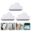 6Pcs Silicone Glass Squeegee White Window Wiper for Home Use Durable 9