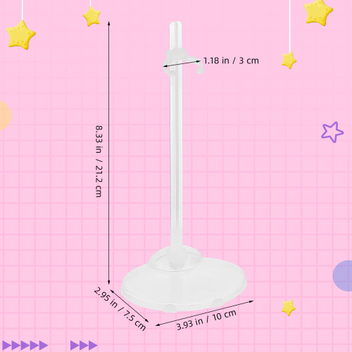 4Pcs Clear Adjustable Doll Support Brackets Stands Display Holders 2
