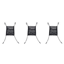 3X 3 Lagiger Auto Mesh Organizer,Dehnbare Netz Beutel mit Rücken Lehne, Barrier of Backseat Haustier Kinder, Geld Beutel Halter für Fracht Gewebe,