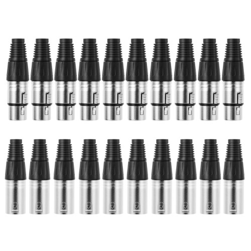 3Sets Compacte 3-Pin Xlr Pluggen Voor Microfoon En Geluidsapparaat 1