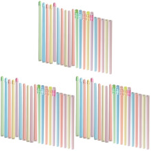 60Pièces Crayons D'écriture Trigones Enfants Colorés Bois Assortis