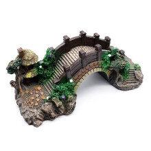 Artificial Bridge Fish Tank Ornament Resin Aquarium Ornaments Artificial Landscaping Rockery Bridge Fish Tank Decor