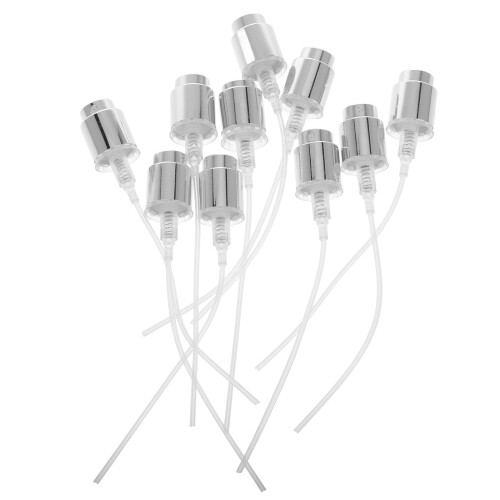 4Sets Silver Perfume Bottle Spray Pump Plastic Nozzle for Travel & DIY 1