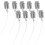 4Sets Silver Perfume Bottle Spray Pump Plastic Nozzle for Travel & DIY 3
