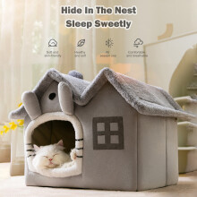 Cat House S-39*32*34cm 3.5kg Grey Ultra-Soft Plush