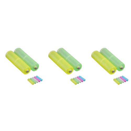 6Pcs Aaa to Aa Battery Converter, Tough PP Material, Assorted Colors 2