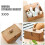 Handmade Khaki Straw Woven Storage Box Lid Bear Design Car Bin 8