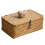 Handmade Khaki Straw Woven Storage Box Lid Bear Design Car Bin 10
