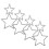 10Pairs Silver Star Drop Earrings Lightweight Hollow Dangle Accessory 3
