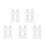 10Pairs Silver Star Drop Earrings Lightweight Hollow Dangle Accessory 5