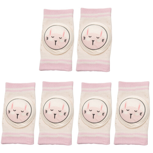 3Pairs Pink Baby Elbow Knee Protector Comfortable Walking Pad 2