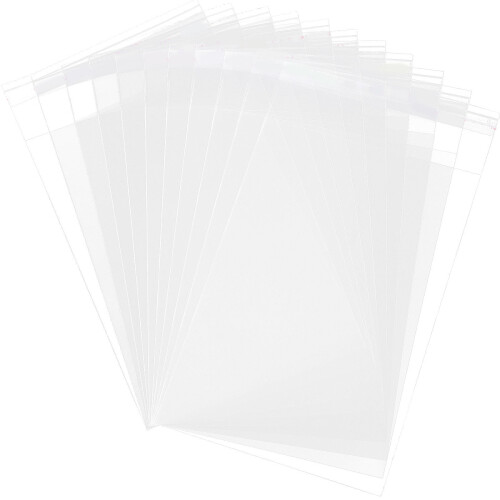 300Pcs Clear Opp Plastic Bags Small Self-Sealing Packaging for Storage 2