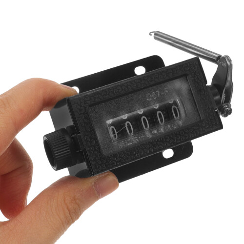 2Pcs Precision Mechanical Lever Counter Portable Black for Walking 2
