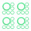 24Pcs Stable Green Plastic Watermelon Holder Rings for Fruit Display 4