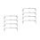 8 Pcs Square Purse Clasp Lock Frame For DIY Sewing Clutch Making 5