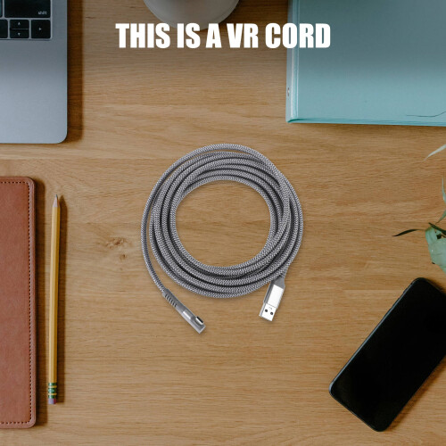 2Pièces Câble Vr Portable Argent Protection Renforcée USB-C 1