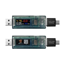 2 Stück Lucky Miners USB-Kette ESP32 Crypto Solo BTC Lotterie 385 KH/S mit USB-A-Amperemeter, Einzeln Verkettet