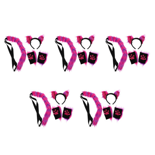 5Ensembles Coiffure Cosplay Oreilles Et Queue De Chat