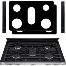 Gas Stove Top Burner Covers for 30inch Gas Range - Non-Stick Double Thickness Reusable Stove Protector