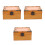 3Pcs Multi Wooden Keepsake Box Vintage Lockable Storage Container 8