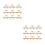 60Pcs ABS Iron Drawer Universal Leg Sliders 9