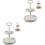 2Sets Light Grey Wood Tiered Tray Stand for Rustic Home Decor 5