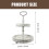 2Sets Light Grey Wood Tiered Tray Stand for Rustic Home Decor 9